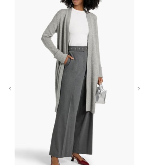 Theory Sweaters - NWT Theory Long Wool Cashmere Cardigan in Black